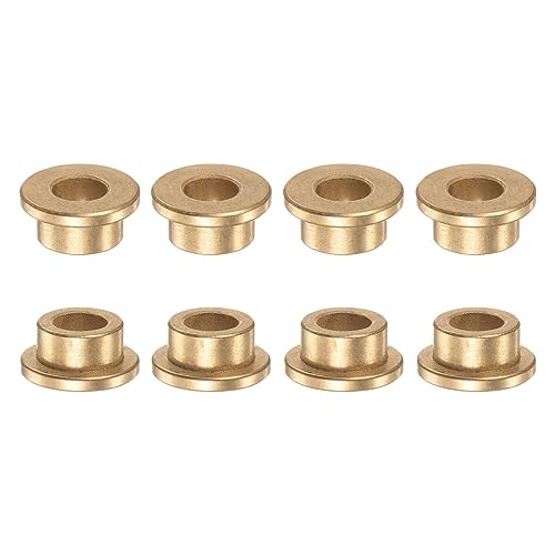 HARFINGTON 8pcs Flange Bearing Sleeve 10mm Bore 16mm OD 10mm Length 3mm Flange Thickness Bronze Bushing Self Lubricating Bushings Sleeve for Industrial Equipment - size: 10mm x 16mm x 10mm