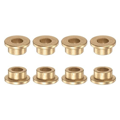 HARFINGTON 8pcs Flange Bearing Sleeve 10mm Bore 16mm OD 10mm Length 3mm Flange Thickness Bronze Bushing Self Lubricating Bushings Sleeve for Industrial Equipment - size: 10mm x 16mm x 10mm