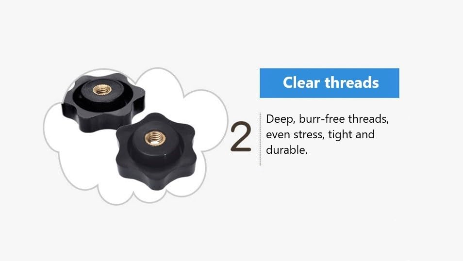1pcs M10 Thru Hole Star Knobs Nuts for Lathes Mechanical Equipment Instrumentation and Pharmaceutical Industry Equipment Through Hole Knob Nut, Head Dia 40 - size: D40-M10