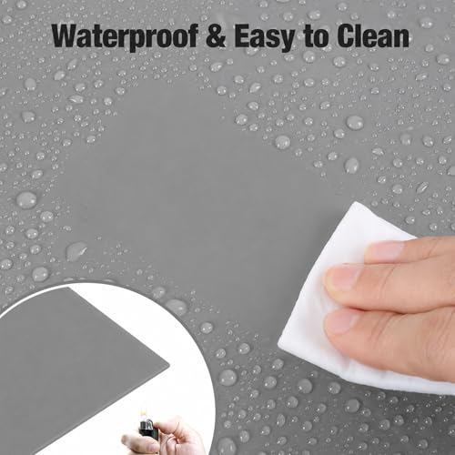 3 Pack Silicone Rubber Sheeting, 11.5" x 11.5" x 1/24" Thick, Flexible Heat Resistant Silicone Gasket Sheet, 60A Durometer for Seals, Pads, Insulation, DIY Craft Projects - color: Grey