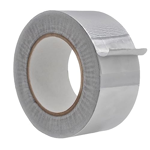 WOD Aluminum Foil Tape - 2.5 inch x 50 yd. Heat Shield Reflective Sealant Tape - Ideal for HVAC, Duct, Pipe, and Metal Insulation and Repair Home or Business Uses AFTR36 - size: 2.5 inch (63mm)