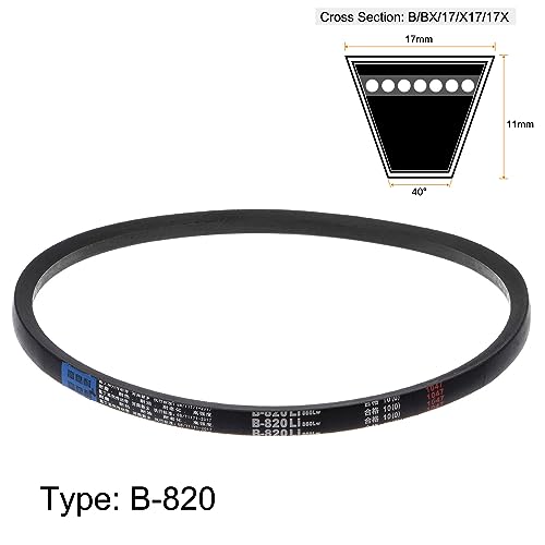 HARFINGTON B-820Li V-Belts Drive Belt 820mm Inner Girth B Section Rubber for Power Transmission - size: 820mm