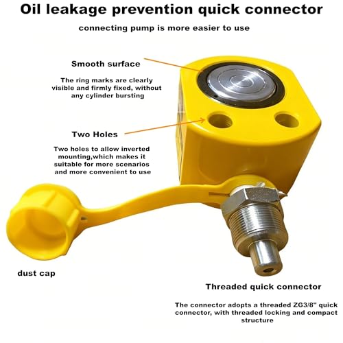 10T Hydraulic Cylinder Jack Porta Power Kit with CP-180 Hydraulic Pump - size: 10T 11mm/0.43' Stroke Hydraulic Jack + CP-180 Pump