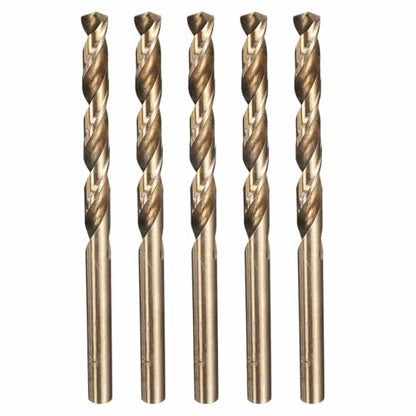 5pcs Drill Bit 5.2mm Diameter M35 5% Cobalt HSS for Metal - size: 5.2mm