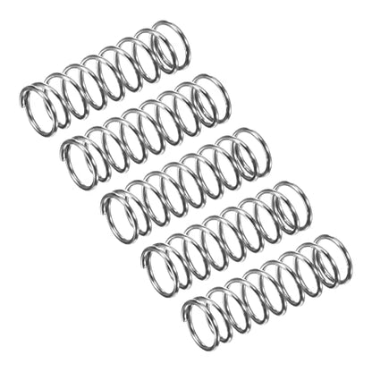 uxcell Compression Spring, 5Pcs 304 Stainless Steel, 8mm OD, 0.8mm Wire Size, 25mm Free Length, Silver Tone - size: 8x0.8x25mm