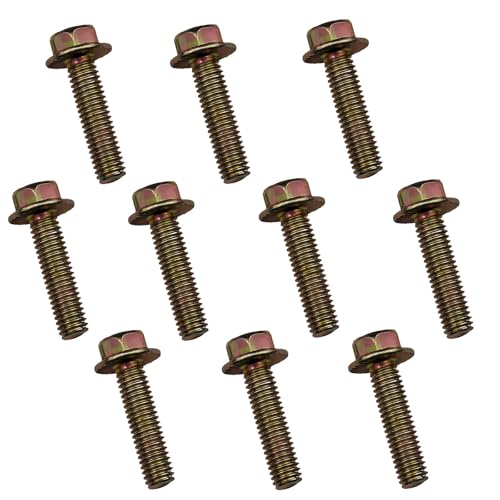 3/8" x 1-1/2" Flanged Hex Toothed Bolt by Color Zinc Plated, Alloy Steel,Grade 5.(10pcs Pack) by Metalsuberg - size: 3/8" x 1-1/2" 10pcs