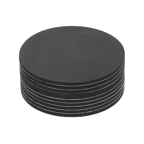 PATIKIL Non Slip Furniture Pads 2-9/16" (65mm x 2mm), 10 Pcs Adhesive Backed Round Rubber Feet Anti-Scratch Rubber Furniture Grippers for Hardwood Floor Electronics Bed Drawers DIY - size: 65mm x 2mm