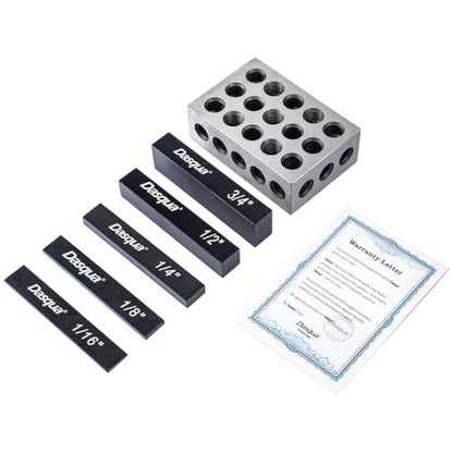 Dasqua 1804-1615 6 Piece Setup Block and 1-2-3 Block Set - size: 1/16-3/4" & 1-2-3, style: 6 Pc. Block Set & 1-2-3 Block