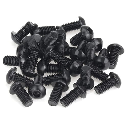 35 Pieces M6 x 12mm Button Head Socket Cap Screws, Thread Pitch 1.0mm, Sutemribor M6 Black Screws, 10.9 Grade Alloy Steel, Black Oxide Finish, Fully Threaded - size: M6 x 12mm, style: Button Head