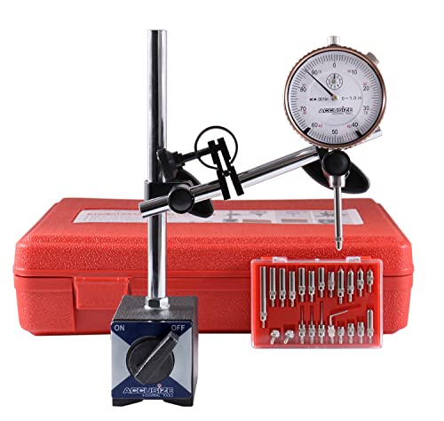Accusize 3 Pc Magnetic Base and Dial Indicator Set