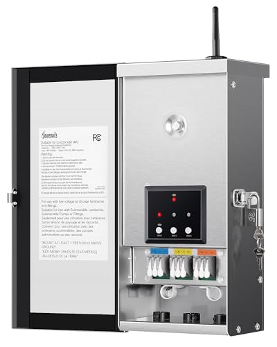 DEWENWILS 300W Wi-Fi Low Voltage Landscape Transformer 2.4GHz ONLY - style: WIFI-Stainless Steel