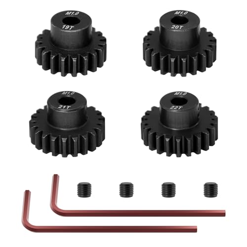 OGRC 1M 5mm Motor Shaft 19T 20T 21T 22T Pinion Gears Fits 1/8 1/10 RC Car