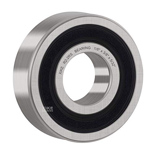 XIKE R2-2RS Sealed Deep Groove Ball Bearings, 3.175x9.525x3.967 mm, 10-Pack - size: R2-2RS - 3.175x9.525x3.967 mm