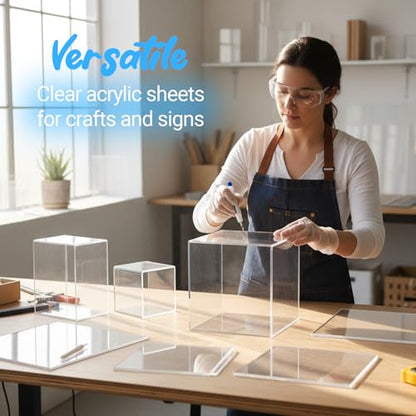 CALPALMY 24 x 36 x 1/4 inch Clear Cast Acrylic Plexiglass Sheet, 2-Pack - color: Clear (Laser Cut), size: 24x36", 1/4" Thick