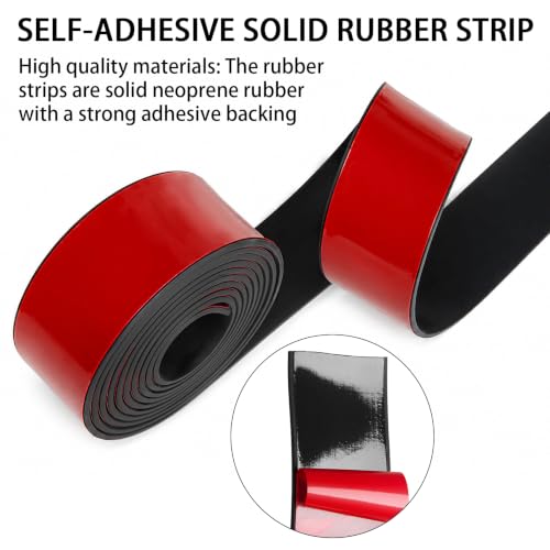 Self-Adhesive Solid Rubber Strip - 2" W x 1/8" T x 120" L - size: 2" Wide x 1/8" Thick x 10' Long