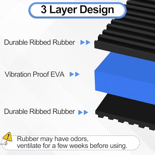 24 Pack Anti Vibration Pads for Washing Machine 4"x4"x7/8", Sound Isolation Vibrating Pad Ribbed Rubber Damping Mat EVA Center for Air Compressors, Conditioner, Treadmill, HVAC Washer Dryer - size: 4" - 24 Pack
