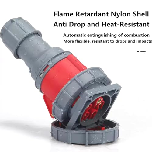 IEC60309 Waterproof CEE Industrial Reverse Plug Connector Concealed Male Socket 4Pin 125A(UI Standard 100A) 380-415V 3P+E Flame Retardant IP67 - style: Concealed Socket