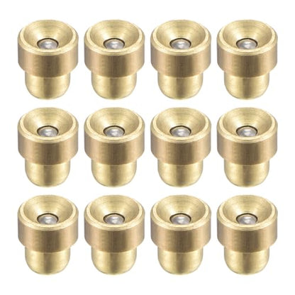 uxcell Brass Push Button Flange Grease Oil Cup 3mm Ball Oiler for Lubrication System 12Pcs - size: 3mm