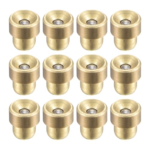uxcell Brass Push Button Flange Grease Oil Cup 3mm Ball Oiler for Lubrication System 12Pcs - size: 3mm