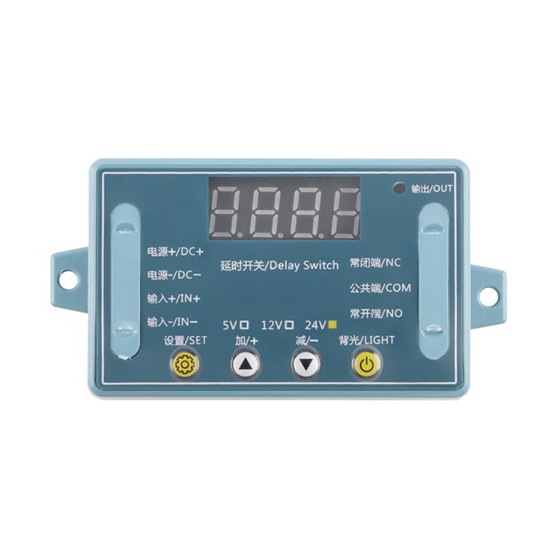 24V Digital Time Delay Relay Module, 32-Mode Programmable Timer Switch Board for Control Panels, Pumps and Automation Systems - color: 24V Button Shell
