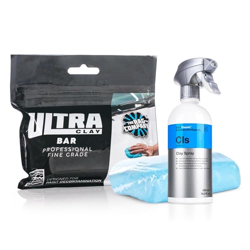 The Rag Company Ultra Clay Bar & Koch-Chemie Clay Spray Bundle
