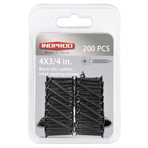 #4 X 3/4" Black Screw,Flat Head Phillips Wood Screw, Electroplating Black Carbon Steel, #4 X 3/4-Inch, 200Pcs - color: Black Zinc Plated Screws, size: #4 x 3/4"