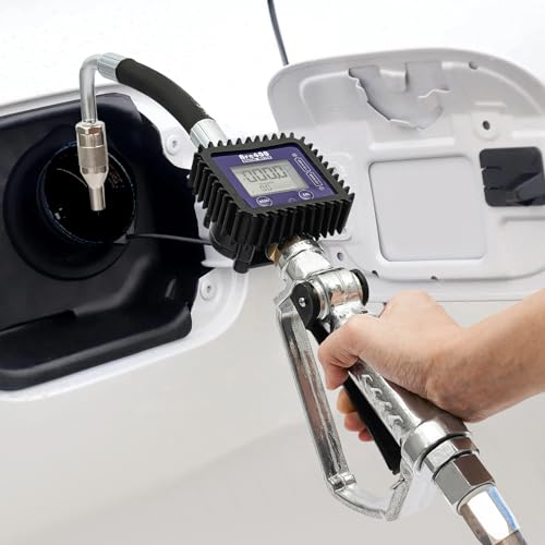 Gun Oil Electronic Digital Air Operated Oil Transfer Pump Oil Gun Nozzle Gun Flow Meter Oil Hose Control Valve Meter Oil Dispenser Automotive Digital Fuel Gun With 1/2" Flexible Hose And Manual Tip - color: Flexible tube+2 batteries