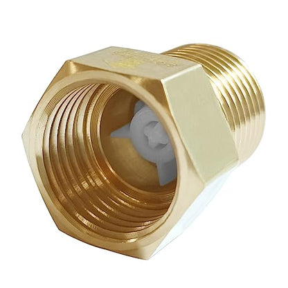 Joywayus Brass Check Valve 1/2" Male to 1/2" Female Thread One Way Non Return Backflow Preventer Check Valves (Pack of 2) - size: Male to Female