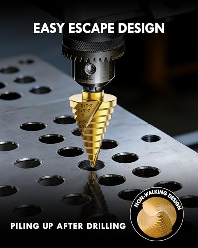 1/4" to 2-3/8" HSS Step Drill Bit Set - size: 1/4"-2-3/8"(HSS)