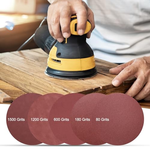 uxcell 8pcs 12-Inch PSA Sanding Discs, 2000 Grits Aluminum Oxide Self Adhesive Stick Back Sandpapers, No-Hole Round Wet/Dry Sander Papers, Sand Auto Car Paint, Wood, Metal - size: 2000 Grits