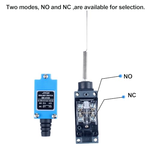 Momentary Limit Switch Travel Switch,omnidirectional Thin Lever Spring Rod,NO and NC self-resetting momentary switches (4pcs) - style: ME-8169