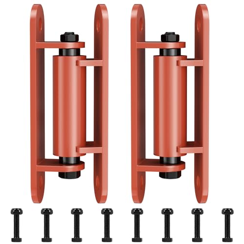 Heavy Duty Gate Hinger 7” Silent Bearing Gate Hinges Red - color: Red