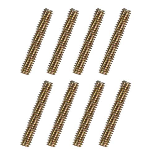 uxcell 8pcs Fully Threaded Rods 1/4x1-1/2 All Thread Studs Long Threaded Screw Carbon Steel for Furniture Garden Railing Mounting Assembly Fastening Frame Connection Colorful Zinc - size: 1/4x1-1/2"