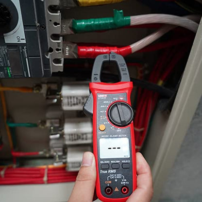 UNI-T Digital Clamp Meter UT203R AC Current True RMS Volt Amp Ohm Meter HVAC Clamp On Multimeter, Auto Ranging 4,000 Counts NCV AC DC Voltage Frequency Resistance Capacitance Continuity Diode Tester - size: UT203R