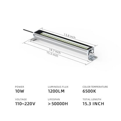 ED Workshop Light, CNC Machine Work Tube Industrial Lighting, LED Work Lamp for Machine Tools and Lathe 110V to 220V Universal (10W) - style: 10W
