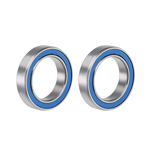 uxcell 6701-2RS Deep Groove Ball Bearing 12x18x4mm Double Sealed ABEC-3 Bearings 2-Pack - size: 12x18x4mm