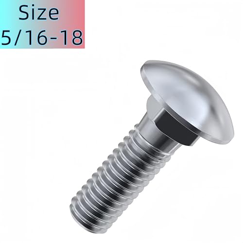 SANTIE 5/16"-18 X 2-3/4" Stainless Carriage Bolt - size: 5/16"-18 X 2-3/4"(25pc)