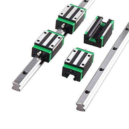 Linear Guide Rail 2 X HGR 15-1500mm Linear Slide Rail + 4 X Bearing Blocks Linear Guideway Rail for DIY CNC Routers Lathes Mills - size: 1500mm, style: Linear Rail HGR15 with Green Bearings