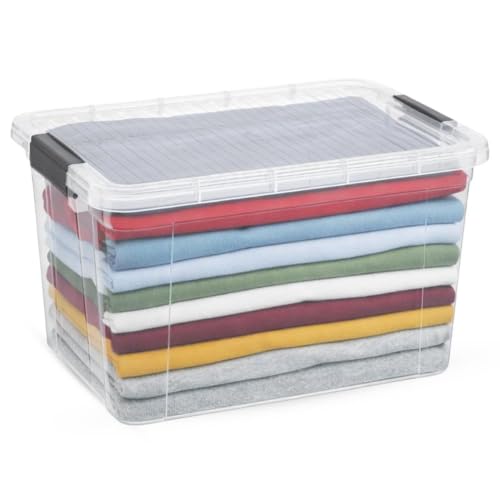 Superio 14.7 Quart Clear Plastic Storage Boxes with Lids, Stackable Organizer Containers, BPA-Free Storage Bins for Home, Office, School & Dorm, 1 Pack - size: 14.7 Quart