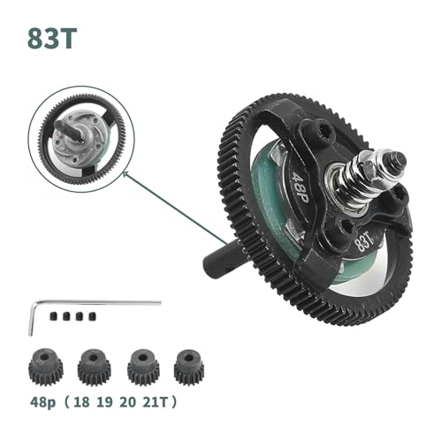 48P 83T Hardened Steel Spur Gear with 18T 19T 20T 21T Pinions, 3.175mm Bore - size: 83T-18T 19T 20T 21T