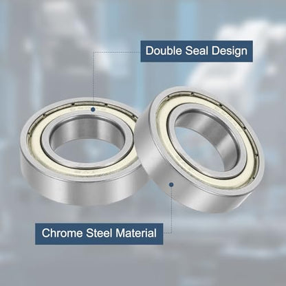 uxcell 8 Pack 6904ZZ Deep Groove Ball Bearings, 20x37x9mm Chrome Steel Double Shield Bearing for Electric Motor, Home Appliances, Garden Machinery, (ABEC5) - size: 6904ZZ
