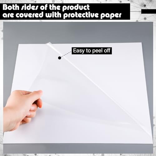Outus 2 Pieces 1/16 Inch Thick White Acrylic Sheet 12 x 12 Inch - color: White