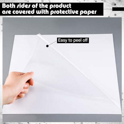 Outus 2 Pieces 1/16 Inch Thick White Acrylic Sheet 12 x 12 Inch - color: White