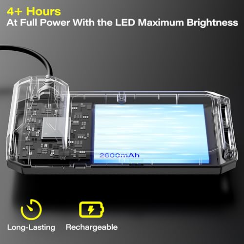Borescope with Light, 1920P HD Endoscope Inspection Camera with 4.3" IPS Screen, 8mm Lens IP67 Waterproof with 8 LEDs, 16.5ft Semi-Rigid Snake Camera for Automotive Pipe Inspection