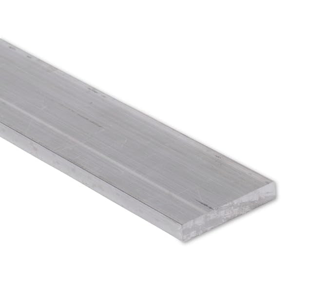 6061 Aluminum Flat Bar Stock, 1/4" Thick x 2" Wide x 6 Ft Long - Mill Finish Rectangular Bar
