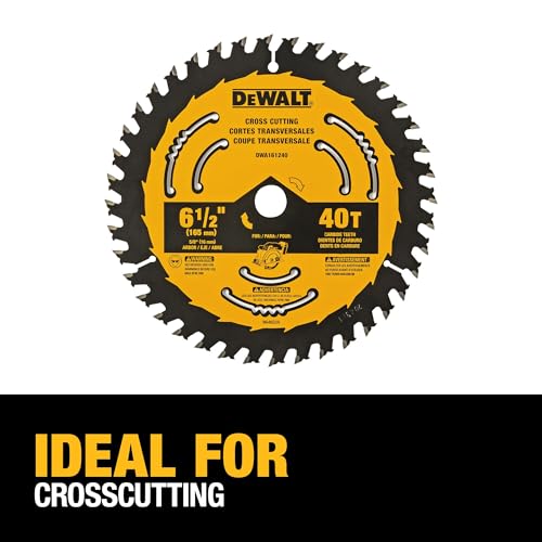 DEWALT Circular Saw Blade, 6 1/2 Inch, 40 Tooth, Framing (DWA161240)