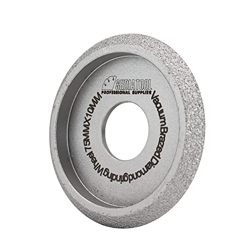 SHDIATOOL Diamond Hand Profile Wheel 3 - inch Height 10mm Convex Curve Edge Grinding Disc Grooving for Stone Marble Granite Rock - size: 10mm Height v shape