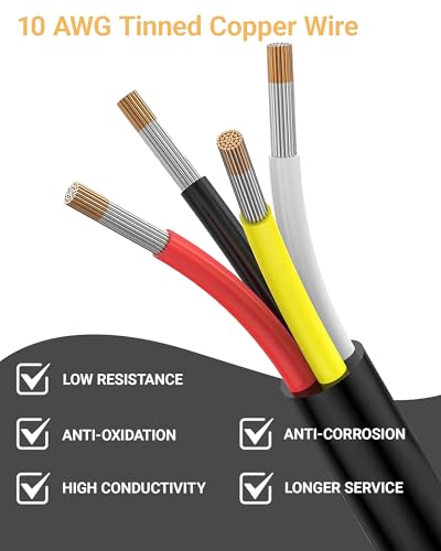 10 AWG 2 Pin DTP Connector with 20A 25A Fuses, 2 Way Automotive Waterproof Electrical Connectors, 10 Gauge Cable Wire Male and Female Quick Connect Harness for Car Truck Boat LED-2 Pack - size: 10 AWG