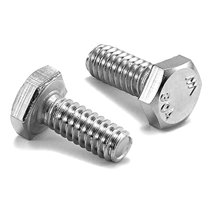 1/4-20 x 5/8" Hex Head Screw Bolt, 20Pcs 18-8 (304) Stainless Steel, Fully Threaded, Plain Finish, by SG TZH - size: 1/4-20 x 5/8"