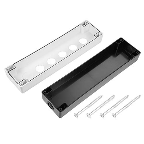 uxcell Push Button Switch Control Station Box 22mm 5 Button Hole Waterproof Black and Grey